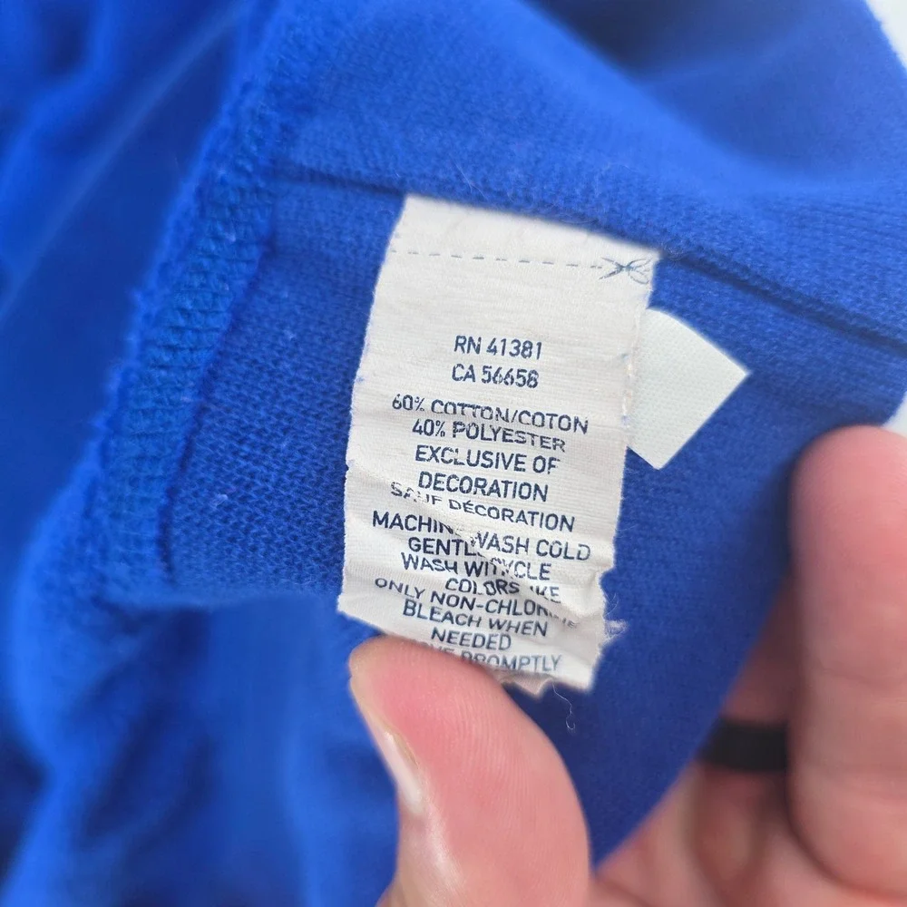Polo Ralph Lauren Performance Hoodie Royal Blue Orange Pony Mens Large